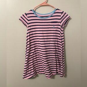 Polo Ralph Lauren Children’s wear pink and navy 8/10 jersey T-shirt dress.